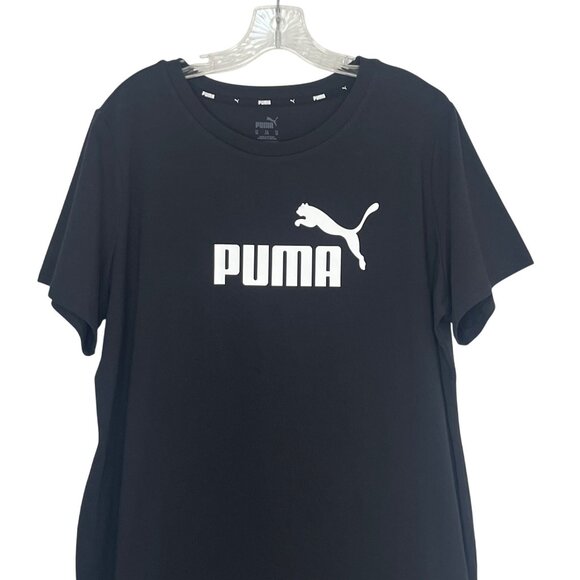 Puma Slim Fit TShirt Womens 2X Black New Casual Wear Athletic Top - Picture 3 of 11